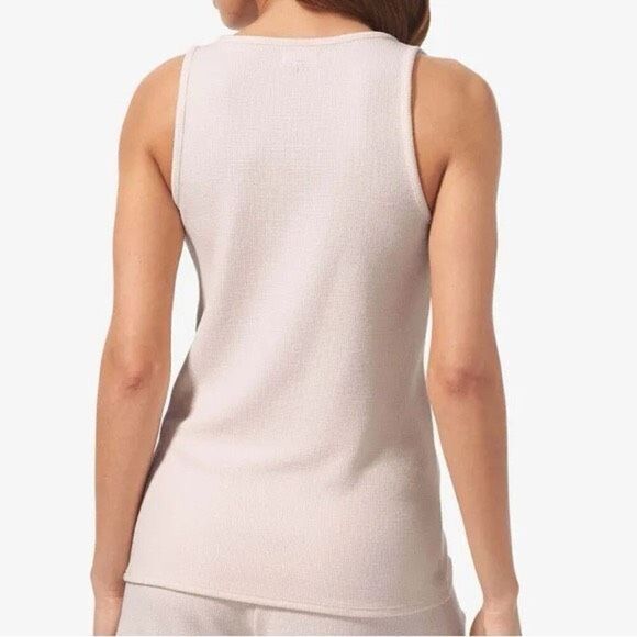 Tommy John Womens Waffle Lounge Henley Tank in Pastel Parchment Size XL $58 - Picture 4 of 6